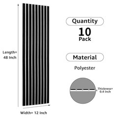 wallpanels 10 Pack Acoustic Panels, 48″ X 12″ X 0.43″ Soundproof Wall Panels,