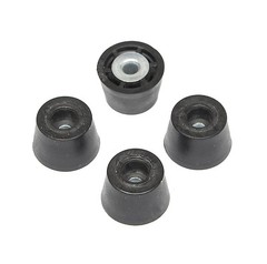 4 SUPER SMALL EXTRA TALL ROUND RUBBER FEET .370 H x 553 D MADE IN USA – FREE S&H