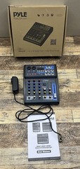 PYLE PMXU43BT.5 4-Ch. BT Studio Mixer DJ Controller Audio Mixing Console