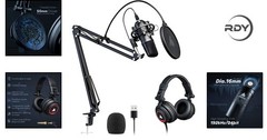 USB Condenser Mic with Headphones – Perfect for Streaming and Voice-Over