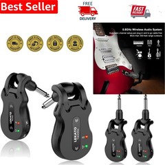 Wireless Guitar System – 4-Channel Rechargeable Transmitter & Receiver