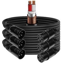 3-Pack EMB Pro 16AWG 8mm 6 Feet 100% OFC XLR Balanced Shielded Mic Audio Cable