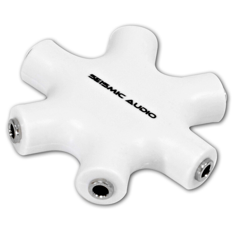 Seismic Audio – 5 Way Headphone Splitter Hub – Turn one MP3 into Music Hub – NEW