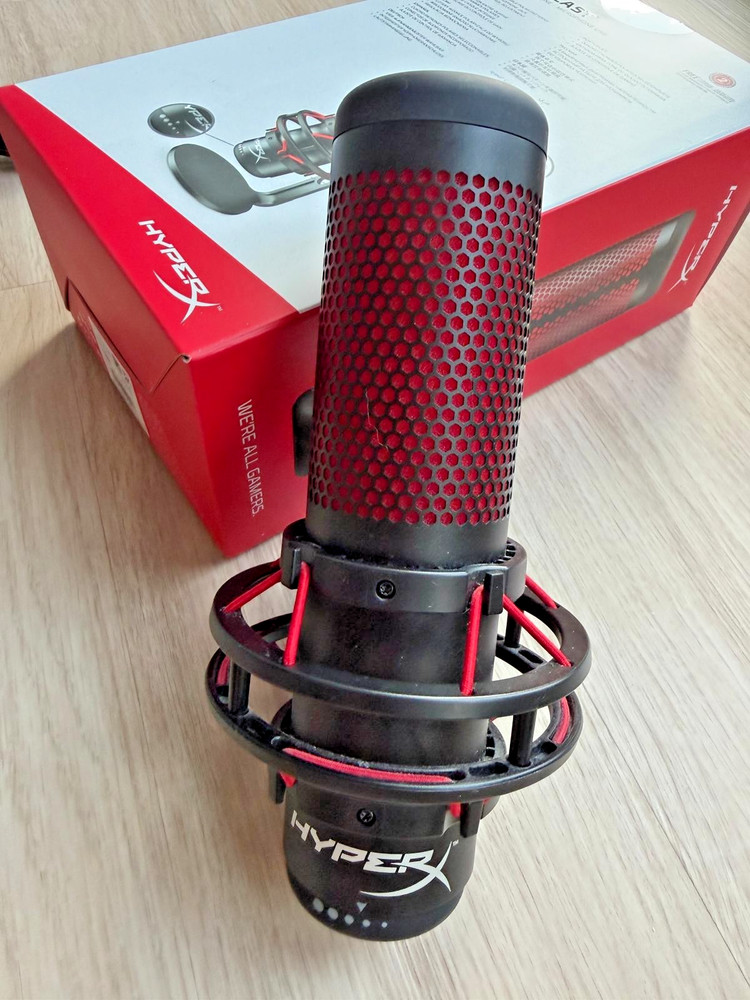 HyperX QuadCast Wired Multi-Pattern Condenser Microphone with Dynamic RGB…