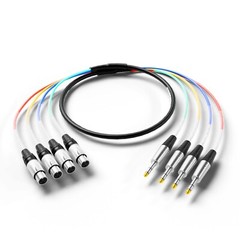 proreck Snake Cable 4-Channel 6ft Shielded Audio Cable 1/4“ TRS to XLR Female