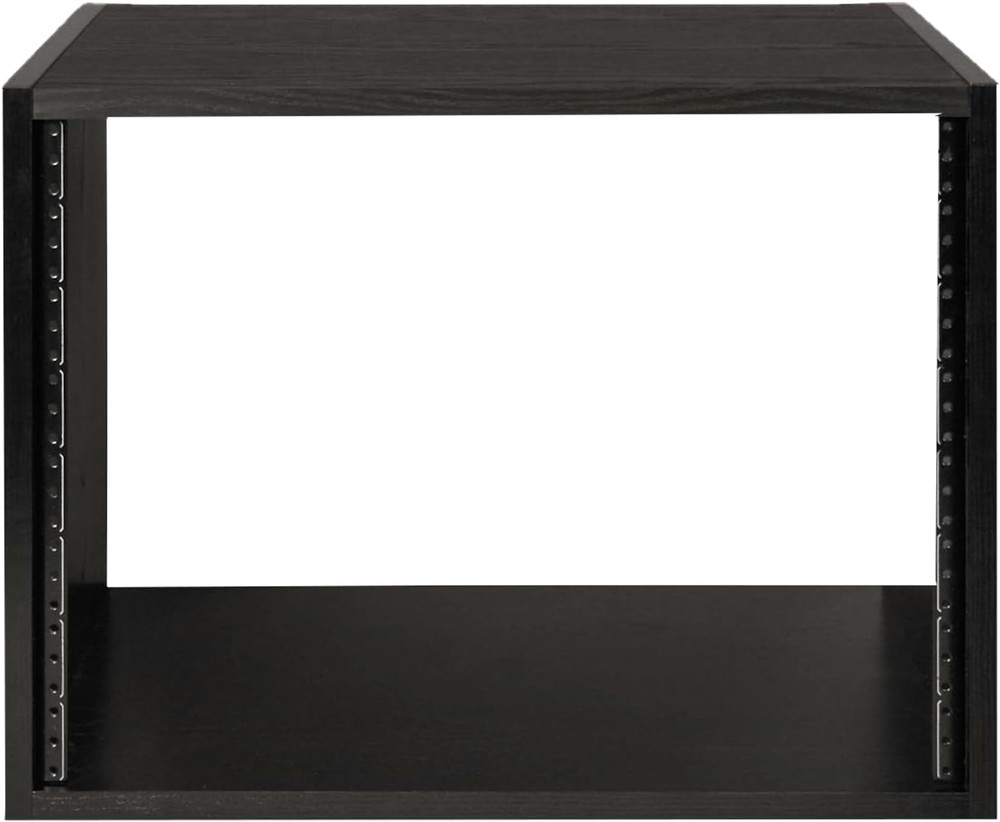 Cases Wooden Studio Rack, 8U Size with 15.25″ Depth, Black (GR-STUDIO-8U)