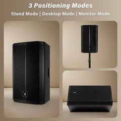 Proreck PR-915D 1500W Bluetooth PA Speaker, 15“ 3-Channel DSP Speaker for party