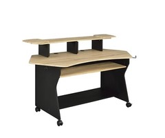 Musiea IM100 Series Music Studio Desk Workstation with 2 x 4U rack (Natural Oak)