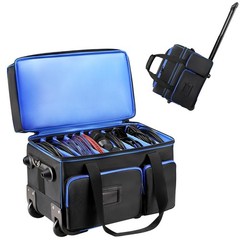 DJ Cable Organizer Bag with Wheels,Soft Gig for Equipment 9 black
