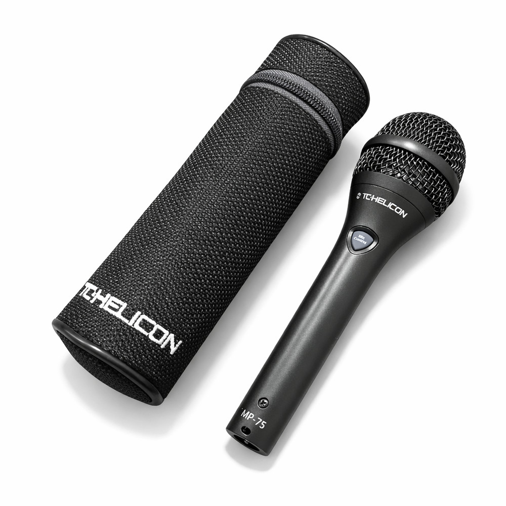 TC-HELICON MP-75 DYNAMIC VOCAL MICROPHONE + TC HELICON ZIP CASE