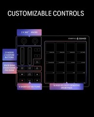 Donner DPD-16 STARRYPAD USB MIDI Keyboard Pad Beat Maker With Fader Drum Machine