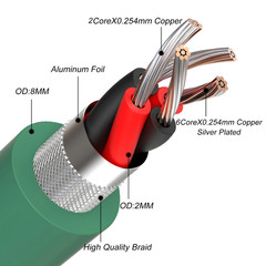 Mcintosh Silver Plated Shielded HiFi RCA Cable Audio Signal Interconnect Cable