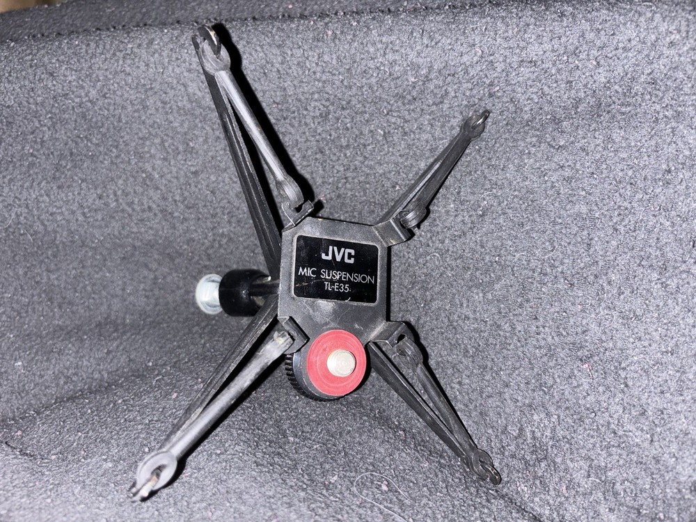 Vintage JVC TL-E35 Mic Suspension – Microphone Mount Black Mount Bracket