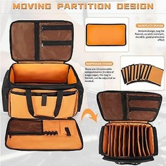 Cable Bag Organizer with Detachable Dividers for DJ Gear Sound Equipment