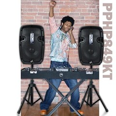 Pyle Active + Passive PA Speaker System Kit, Black -PPHP849KT