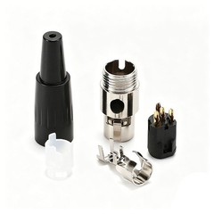 4,Mini XLR Connector Female Microphone End TA4F 4 Pin Panel Mount XLR Plug