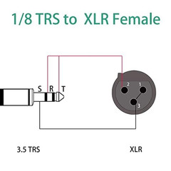 Xlr to 3.5Mm Cable Unbalanced Female Xlr to 1/8 Inch Mini Stereo Jack Aux Microp