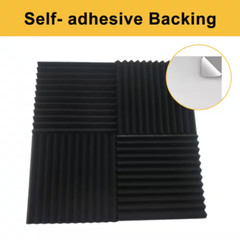 1 In. X 12 In. X 12 In. Square Self-Adhesive Sound Absorbing Acoustic Foam Panel