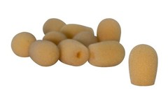 On-Stage ASWS20N10 Foam Windscreen for Headset Microphones, 10 Pack, Tan