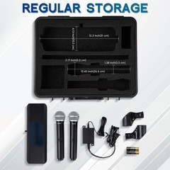 Wireless Mic Case – Hard Shell Case Compatible with Shure BLX288/SM58/PG58/BE…