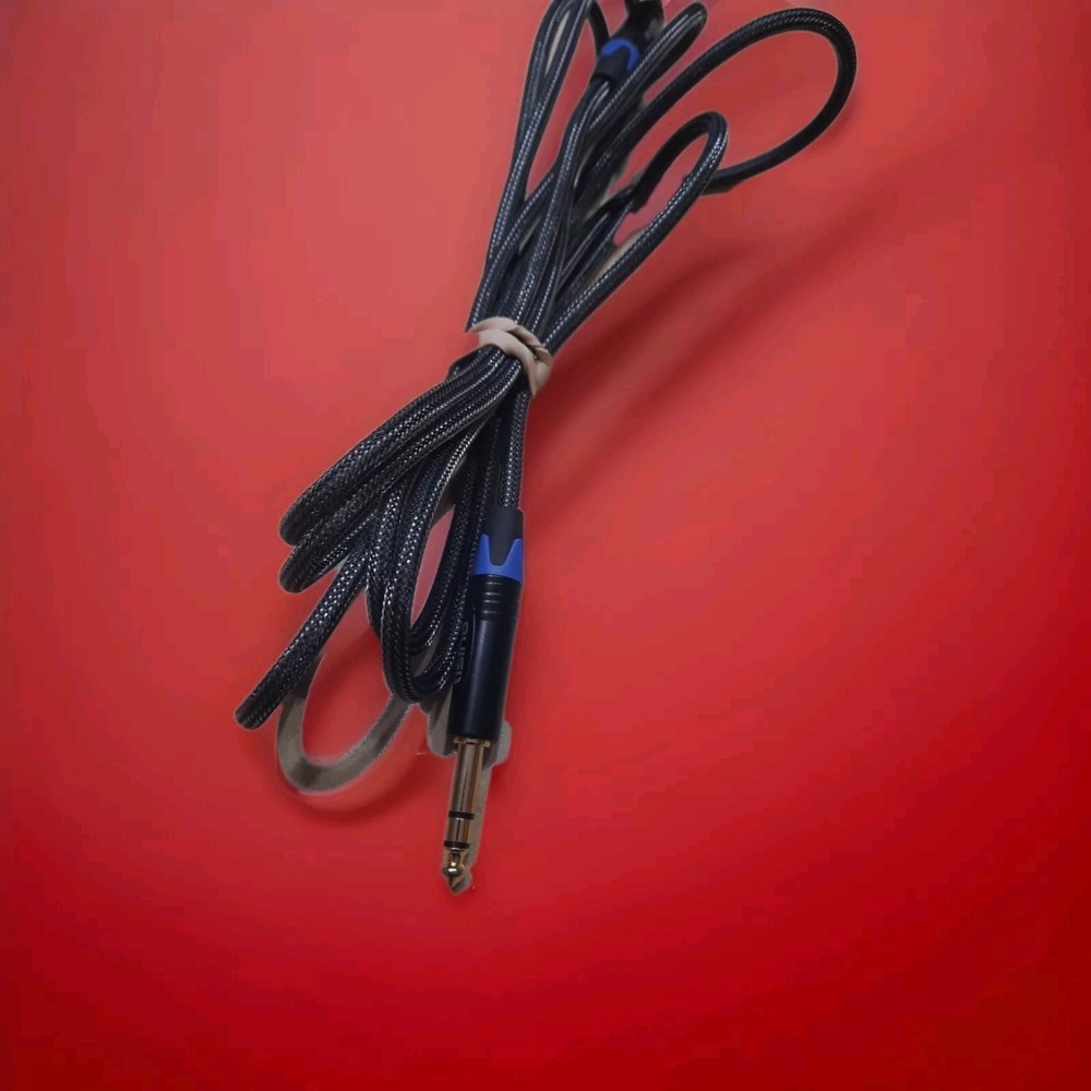 10′ Tisino Stereo TRS Cable 1/4″ Male X 1/4″ Male Heavy Duty 6.35mm Braded