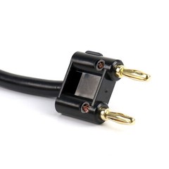 2pcs Speakon to Dual Banana Plug Cable, 16 Gauge Speaker Male Jumper Wire 30 Ft.