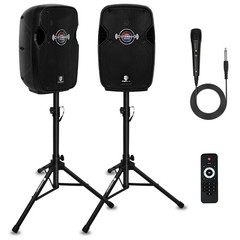 PRORECK Impact 10 800W Portable PA Speaker System 10″ Bluetooth Party Karaoke DJ