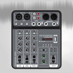 Small 4 Channel Mixing Console Mixing Board Professional Convenient Use Sounds