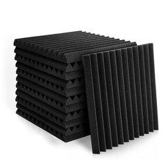 96PACK Acoustic Foam Panel Wedge Studio Soundproofing Sound Absorbing Wall Tiles