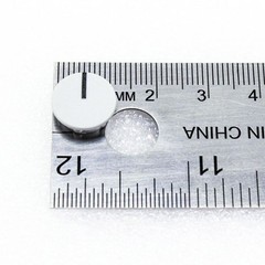12mm Gray Knob Cap with Indicator Line for Rane HC6, MP-24, SM26, PE-15