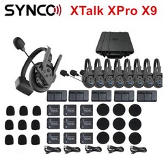 SYNCO XTalk XPro9 X9 500m Wireless Headset Intercom System Full Duplex 9-Perso