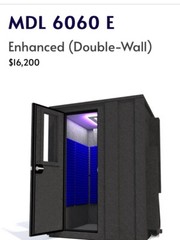 Whisper Room MDL 6060 E (SIZE “5×5” DOUBLE WALLS) Professional Sound booth