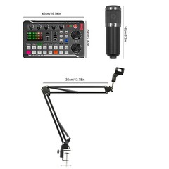 NEW BM800+V8S Sound Card Set Audio Condenser Mic Studio Singing Microphone US