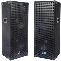 Seismic Audio Dual 12″ 2-Way Passive PA Speaker Pair 1250W RMS GH212L-Pair