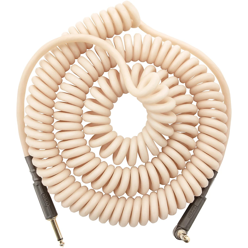 MXR 30′ GLO Coil Instrument Cable Straight to Angle 30 ft.