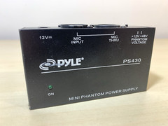 PYLE PS430 Compact 1 Channel 48V Phantom Power Supply for Condenser Microphone