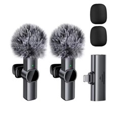 Lavalier Microphone Wireless Audio Video Recording Mic For Android/iPhone