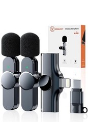 Kinglucky Wireless Microphone 2.4G For Interviews Vlogs & Live Shows Noise canc.