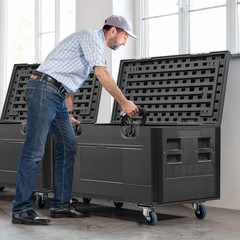 Cable Trunk ATA Road Case Heavy Duty Utility Road Trunk Flight Case with Wheels