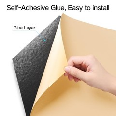 12 Pack Black Self-Adhesive Acoustic Panels – 12″ x 10″ x Y-Cut Hexagon