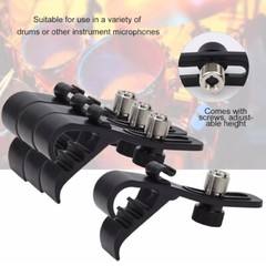 6Pcs Drum Microphone Clip, Adjustable Mic Mount Clamp Holder Mic Securing Clip