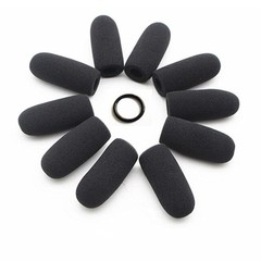 10 Pack Black Microphone Foam Windscreens For David Clark Lightspeed Headsets