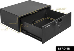 19-Inch 4U Locking Rack Drawer, with Protection Foam (STRD-4D)