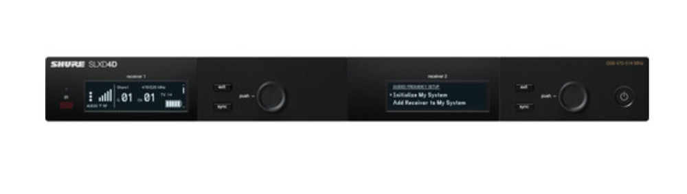 Shure SLXD4D-G58 Dual-Channel Digital Wireless Receiver 470-514MHZ