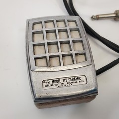 VTG Electro Voice EV Model 715 Ceramic Microphone Hi Z 1 4 Plug USA Chrome