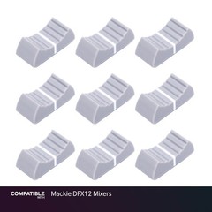 Set of 9 Light Gray Fader Caps for Mackie DFX12 Mixers