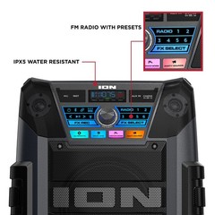 Ion Audio Tailgater XL Portable Bluetooth Party Speaker with Karaoke Microphone