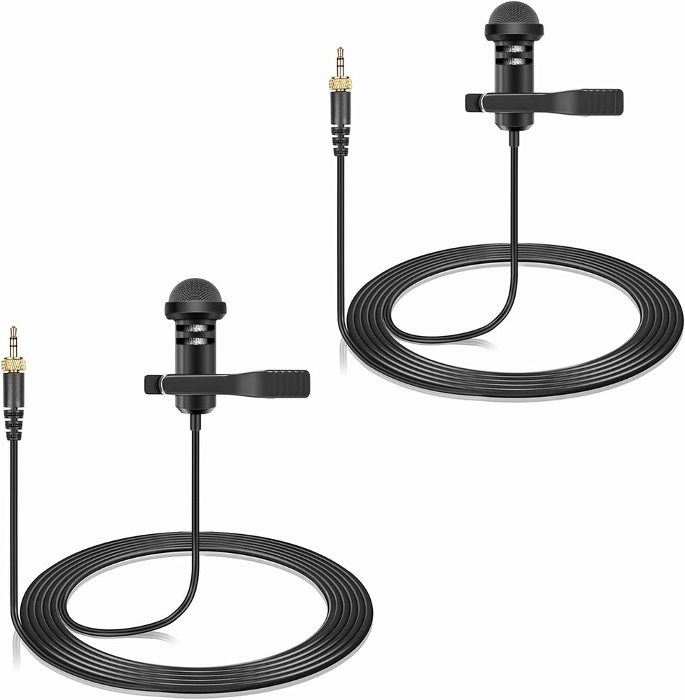 2-Pack Lavalier Lapel Microphone Compatible with Sennheiser Wireless System Body