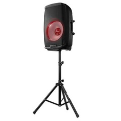 Gemini AS-2115BT-LT-PK 15″ LED Party Light DJ PA Speaker w Stand & Microphone