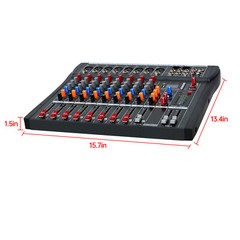 8 Channel Professional Digital Bluetooth Live Studio Audio Mixer Power Mixing